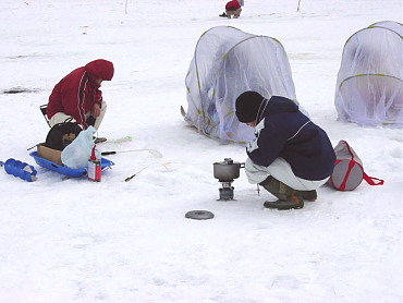 赤城山ワカサギ釣り