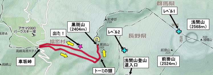 ��ԎR�@�o�R�n�}