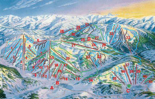 Map 1/4 - Perisher, Smiggins, Blue Cow